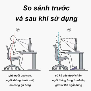 Ghế kê chân có con lăn nhựa VIỆT NHẬT - Massage bàn chân, kê chân công thái học văn phòng 2135
