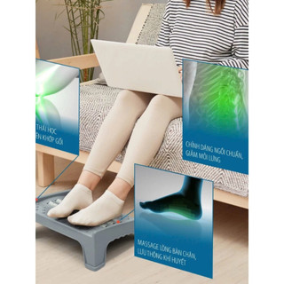 Ghế kê chân có con lăn nhựa VIỆT NHẬT - Massage bàn chân, kê chân công thái học văn phòng 2135