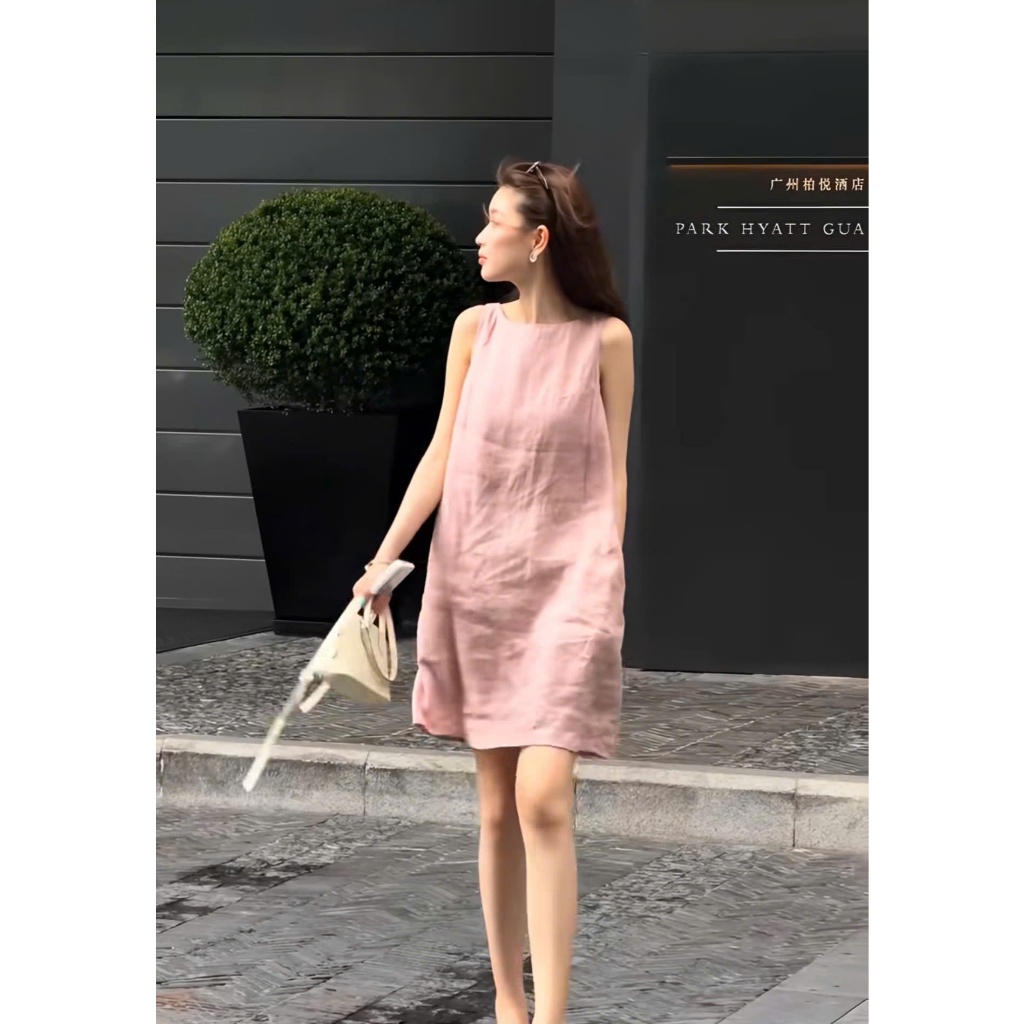 𝗝𝗲𝗻𝗮 𝗗𝗿𝗲𝘀𝘀 - Đầm Linen dáng xuông