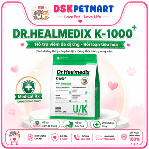 Thức Ăn Hạt Dr.Healmedix Ultra Hypoallergenic K-1000+ Cho Chó Bị Dị Ứng Viêm Da - Túi 1.5kg
