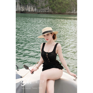 Bikini 1 Mảnh Ren Bèo Tầng Đính Nơ (KHÔNG CÓ MÚT)