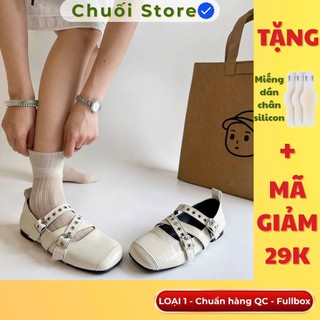 Giày bệt nữ da PU tổng hợp dệt vải đế cao su năng động dễ thương đáng yêu nhẹ nhàng dịu dàng