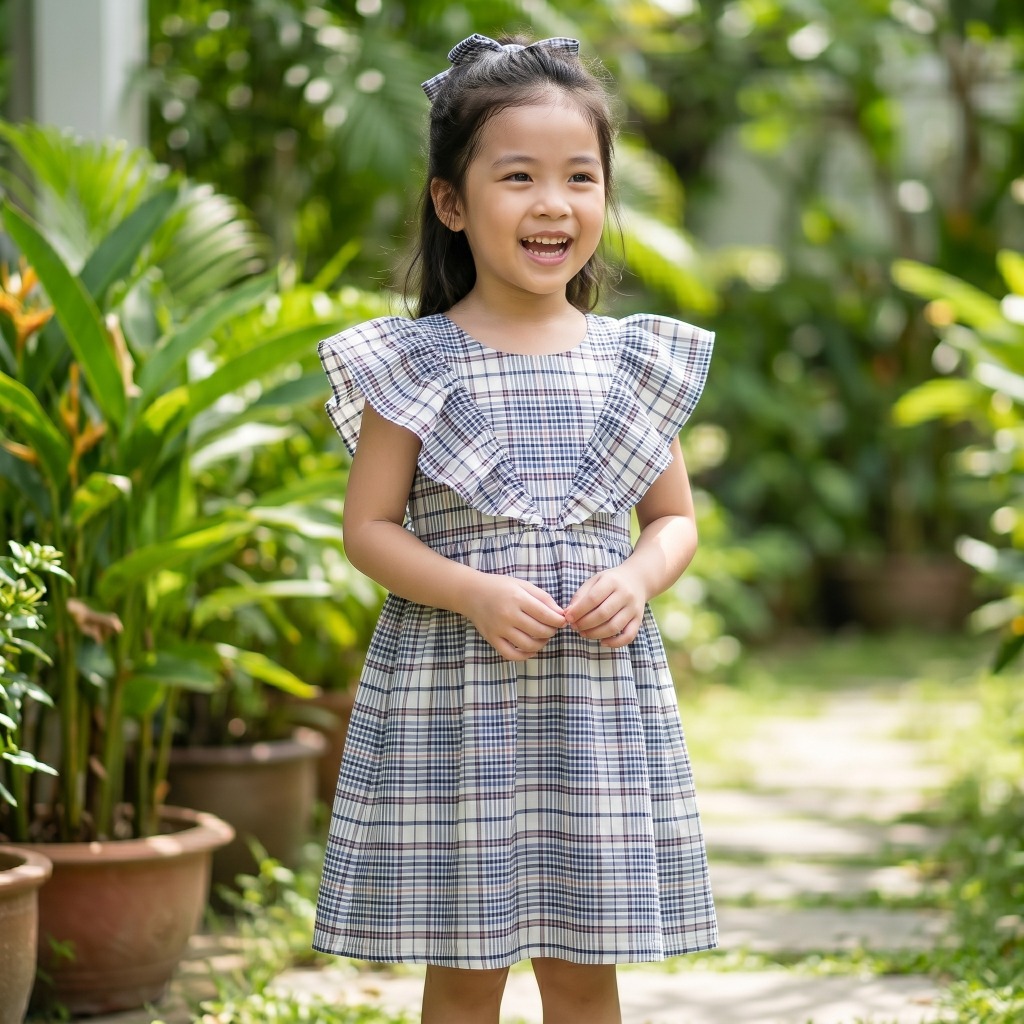 VẢI THÔ KẺ 100% COTTON - MAY SƠ MI, VÁY, RÈM, KHĂN CHẢI BÀN...
