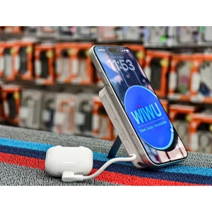 Pin Sạc Dự Phòng 10000mAh WiWU Mag Pro LP005FX - Chuẩn Qi2.0 MagSafe 15W, Cáp Type-C 22.5W, Chân Đế Gập