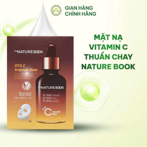 1 Miếng Mặt nạ Nature Book Vita C Ampoule Mask 25g dưỡng sáng da, mờ thâm nám, cấp ẩm, chống lão hóa