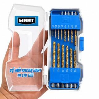 Bộ Mũi Khoan HART THÉP HSS 14 Chi Tiết – Khoan Sắt, Gỗ, Nhôm Đa Kích Thước