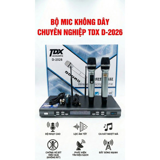 Micro Không Dây TDX D-226 Chống Hú Cực Tốt, Chất Âm Trong Trẻo Dày Dặn, Thu Phát Lên Đến Hơn 100m, Có Chế Độ Tự Ngắt