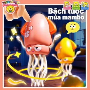Bạch tuộc nhảy múa điện tử – Đồ chơi câu cá giải trí cho trẻ em, kèm cần câu và pin