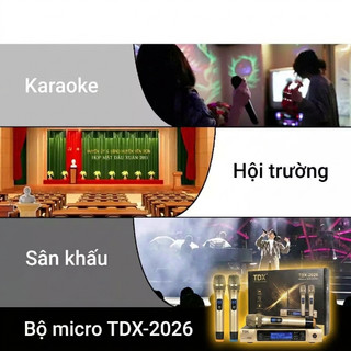 Micro Không Dây TDX D-226 Chống Hú Cực Tốt, Chất Âm Trong Trẻo Dày Dặn, Thu Phát Lên Đến Hơn 100m, Có Chế Độ Tự Ngắt