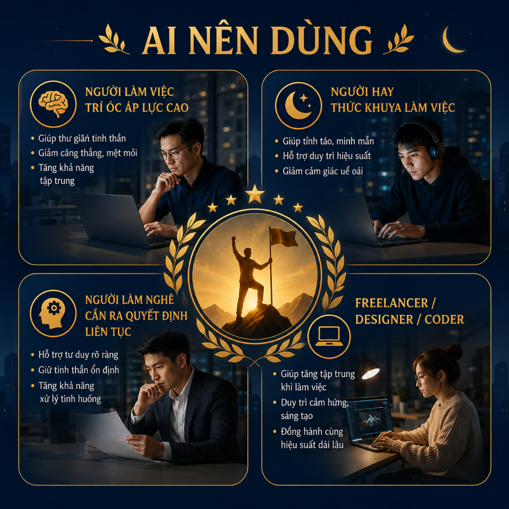 Trà Tĩnh Trí - Từ thổ nhân sâm, dùng cho người làm việc trí óc liên tục gói - 3g tiện lợi dạng bột.