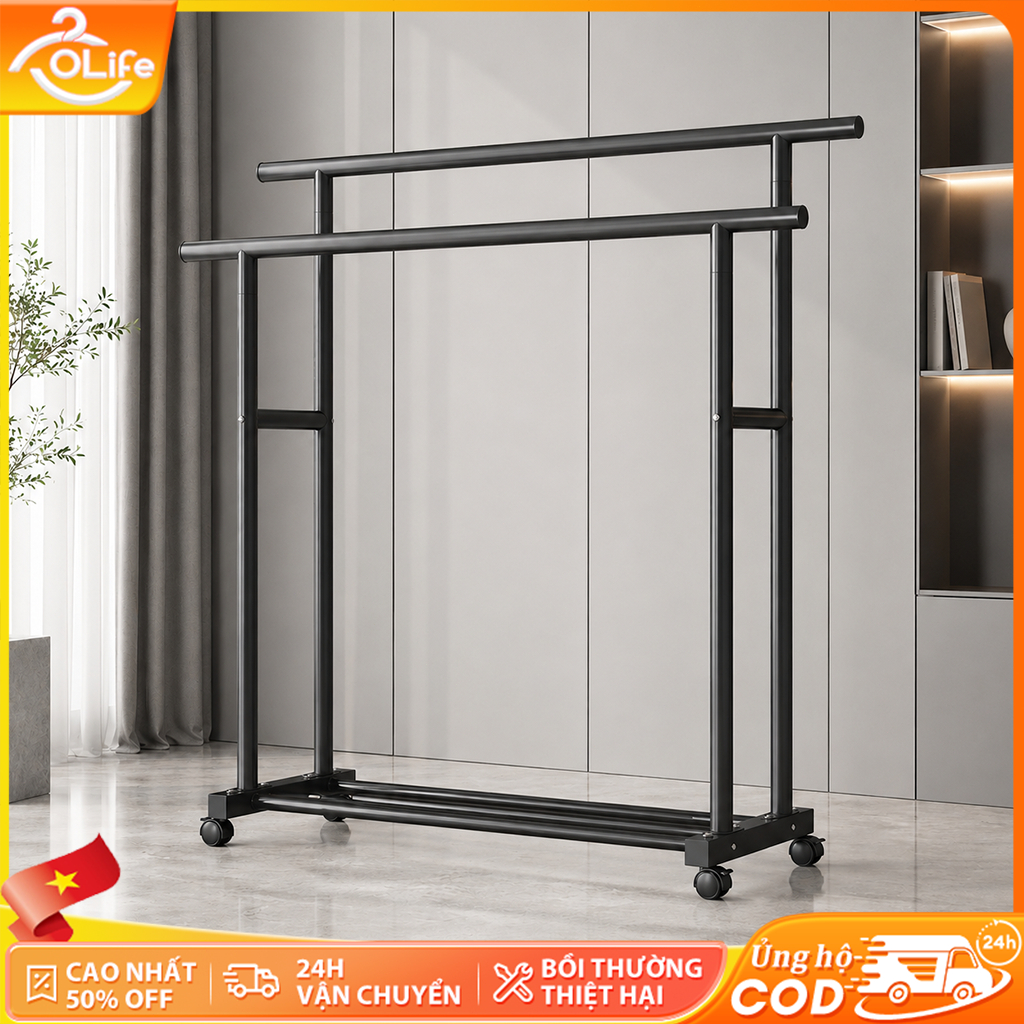 𝐎𝐥𝐢𝐟𝐞 Giá Treo Quần Áo Kim Loại Chắc Tiện Lợi Giá Treo Quần Áo Cao Cấp Thép Cac Bon Kệ Treo Quần Áo Bằng Thép Tiện Lợi