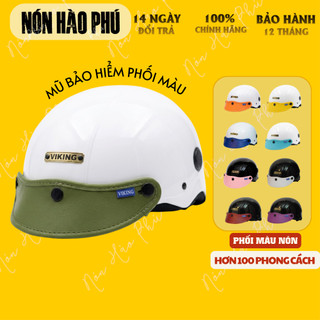 Mũ bảo hiểm VIKING COLOR phối màu đa dạng nam nữ chính hãng, đạt chuẩn Quatest chất liệu nhựa ABS cao cấp, nón xe máy