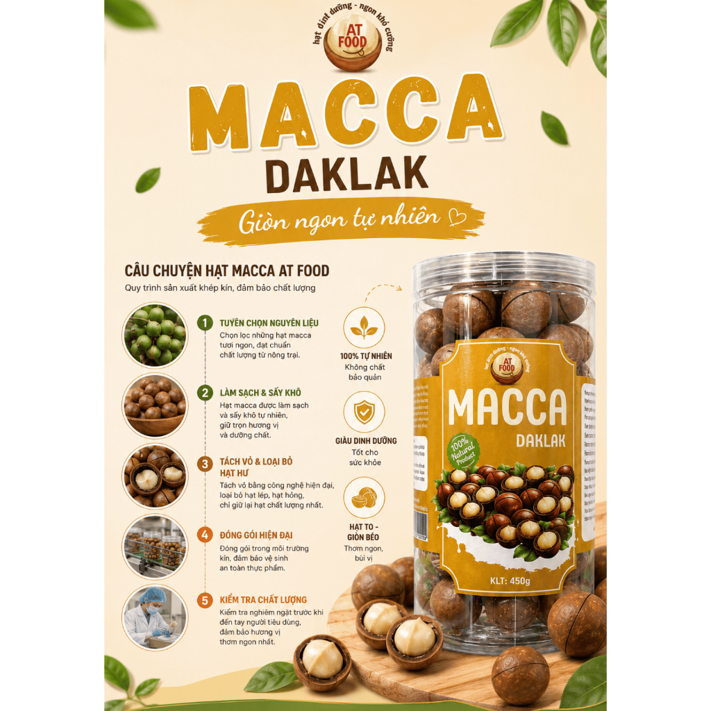 Hạt Macca Sấy Khô Nguyên Vỏ Hũ 500gram