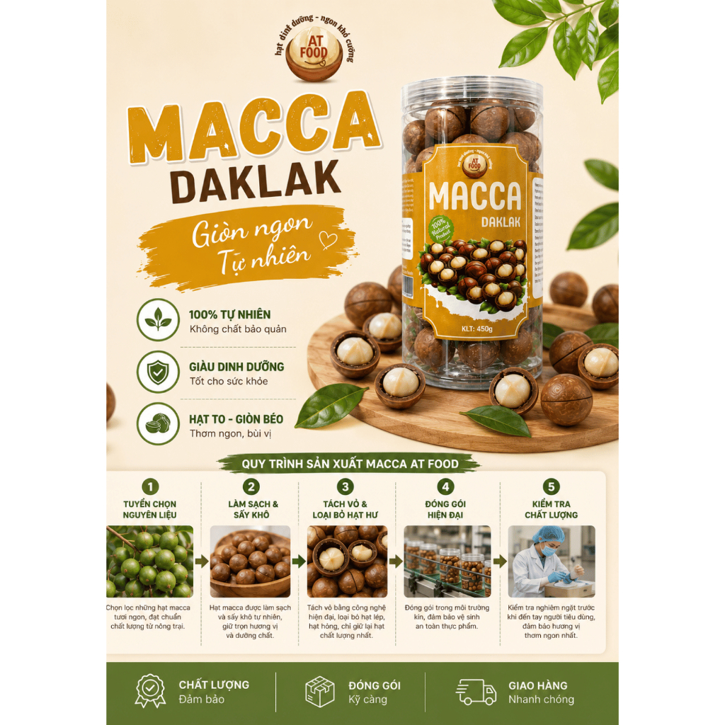 Hạt Macca Sấy Khô Nguyên Vỏ Hũ 500gram