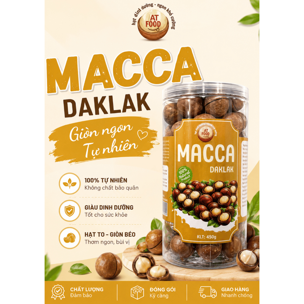 Hạt Macca Sấy Khô Nguyên Vỏ Hũ 500gram