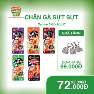 Combo Set 5 Gói Chân Gà Sựt Sựt Mix Vị Đa Dạng Hương Vị Lý Tưởng Cho Bữa Ăn Gia Đình Hoặc Bạn Bè