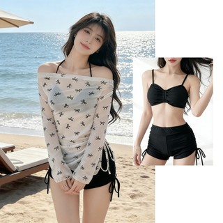 Set Bikini Nữ 3 MảNh MùA Hè ÁO ChoàNg ChốNg UV ÔM DáNg Sexy QuyếN Rũ đồ đI BiểN