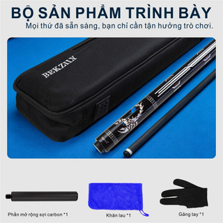 Cuppa Gậy bi da sợi carbon 12.5mm Gậy bi-da đầu lớn -tặng kèm phụ kiện