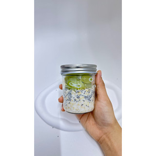[COMBO 2 HŨ] Hũ Thủy Tinh Healthy 200ml + 300ml | Nắp Nhôm Vặn Kín | Ngâm Yến Mạch Qua Đêm Overnight Oats | Sữa Chua