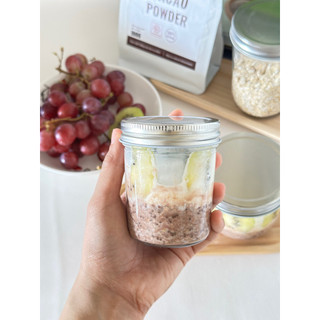 [Combo] Hũ Thủy Tinh 200ml Nắp Nhôm Vặn Kín - Đựng Overnight Oats, Yến Mạch Qua Đêm, Sữa Chua, Pudding, Detox, Trái Cây