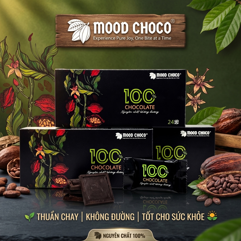 Combo 3 Hộp Socola Đen Đắng Và Trà Xanh MOOD CHOCO Tùy Chọn Hương Vị Đa Tầng