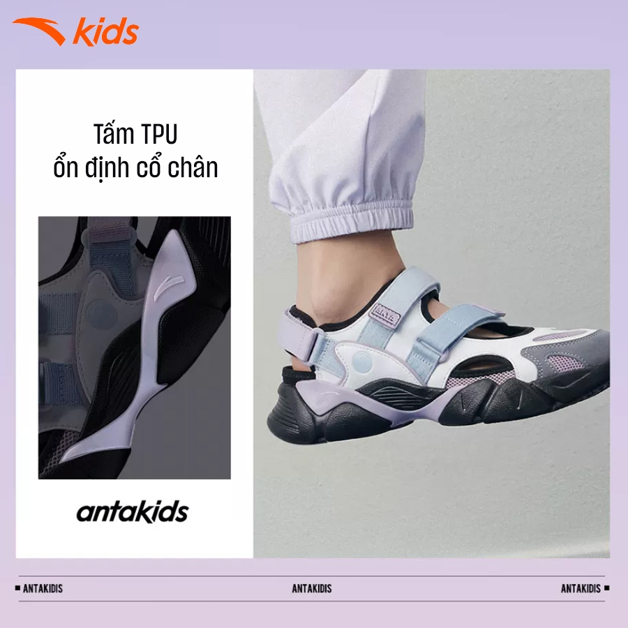 Anta Kids Sandal Thời Trang Bé Gái Size 33-38 Mary Jane 3226B6912