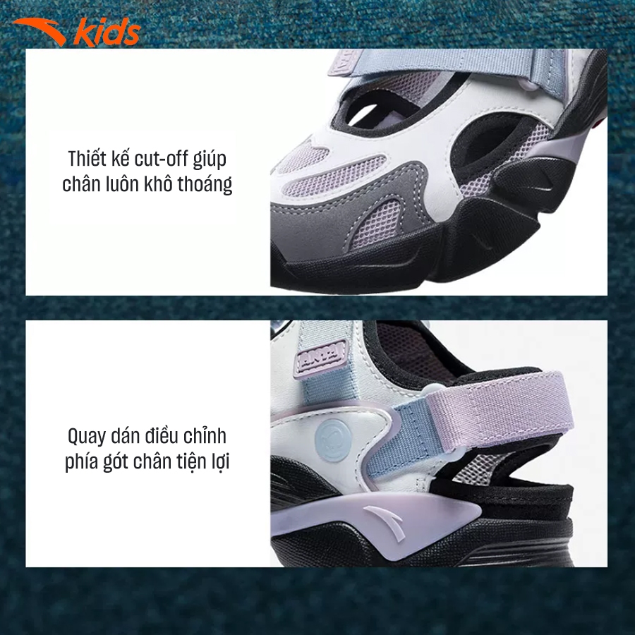 Anta Kids Sandal Thời Trang Bé Gái Size 33-38 Mary Jane 3226B6912