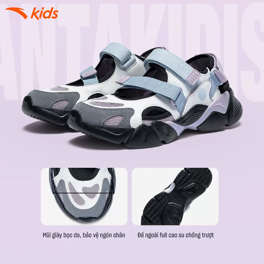 Anta Kids Sandal Thời Trang Bé Gái Size 33-38 Mary Jane 3226B6912