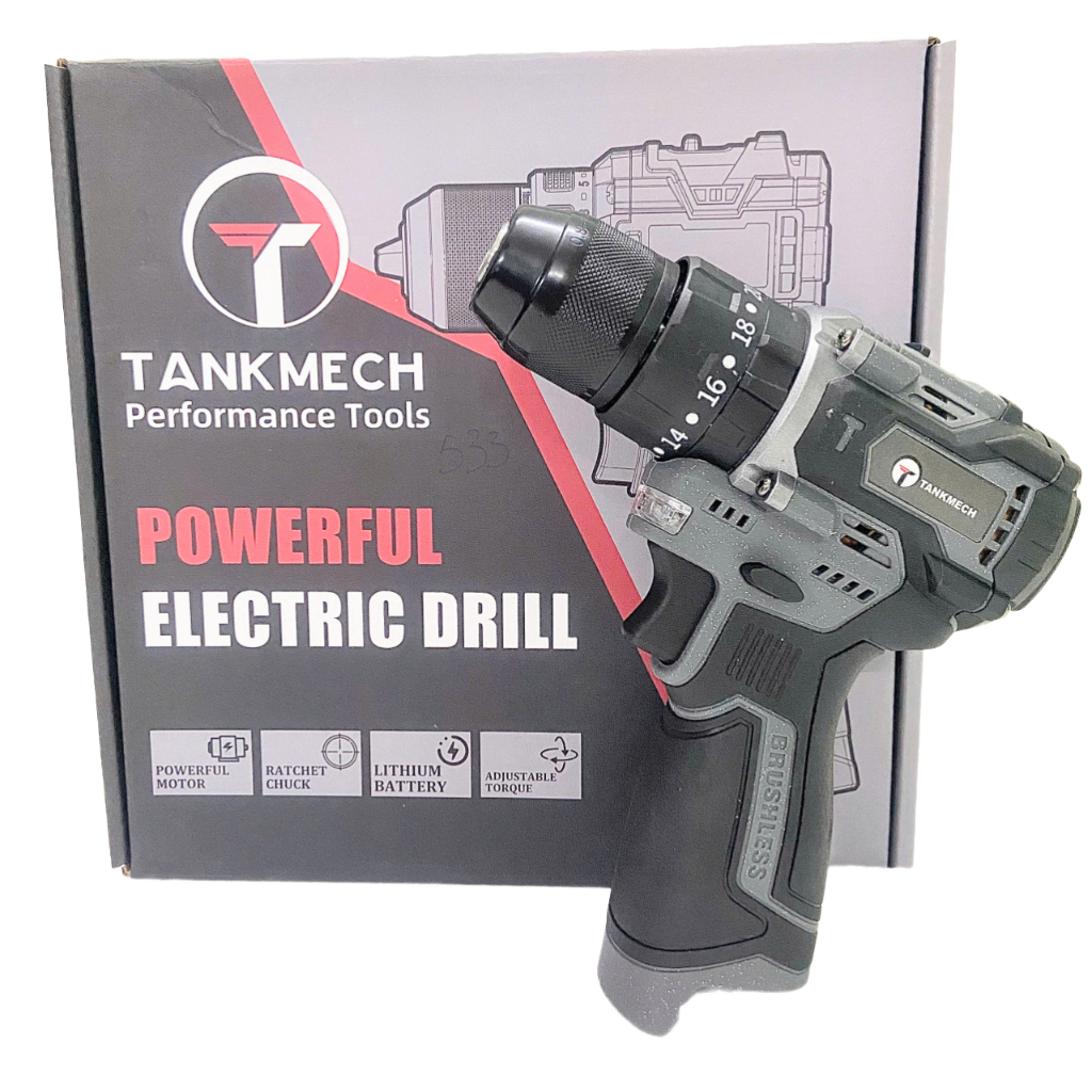 Máy Khoan Pin TANKMECH TK-533 (16V 85Nm) Không Chổi Than Brushless, 3 Chức Năng Khoan Tường Vít Mạnh Chính Hãng