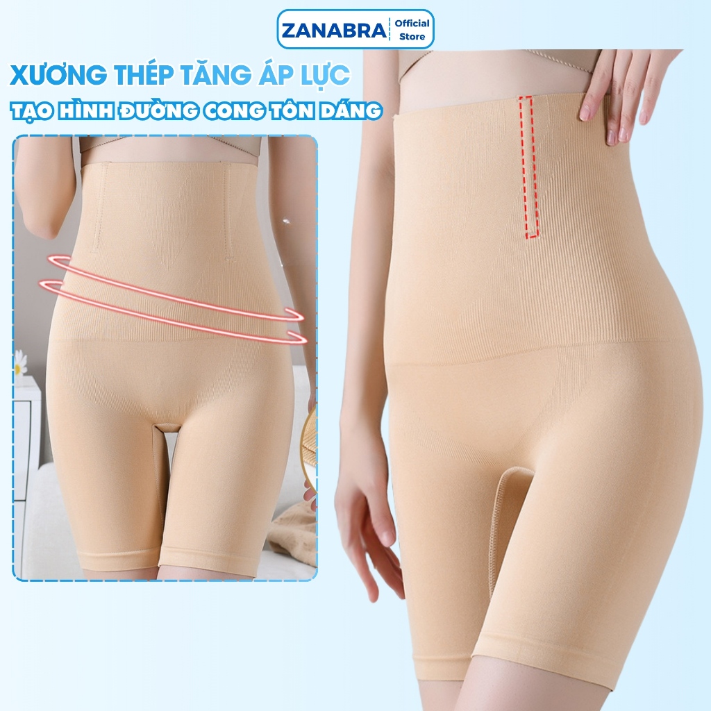 Quần gen nịt bụng cạp cao định hình bung dưới nâng mông, nịt bụng dưới gom mỡ siết eo ZANABRA N3956