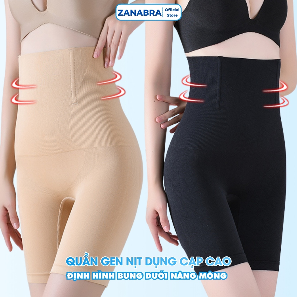 Quần gen nịt bụng cạp cao định hình bung dưới nâng mông, nịt bụng dưới gom mỡ siết eo ZANABRA N3956