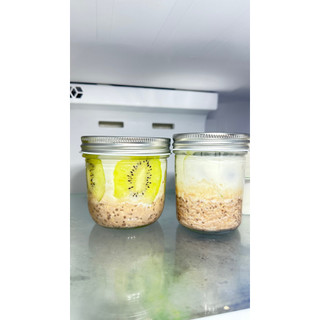 [COMBO 2 HŨ] Hũ Thủy Tinh Healthy 200ml + 300ml | Nắp Nhôm Vặn Kín | Ngâm Yến Mạch Qua Đêm Overnight Oats | Sữa Chua