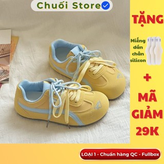Giày thời trang nữ da PU tổng hợp dệt vải đế cao su màu sắc tươi dễ thương đáng yêu xinh xắn