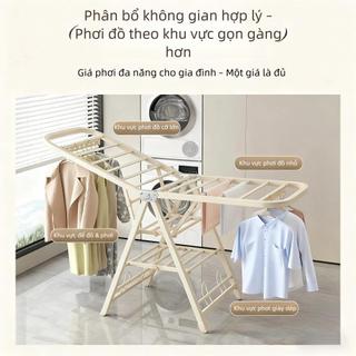 Giá phơi quần áo gấp gọn | Tiết kiệm diện tích | Phơi được chăn, ga, quần áo | Chống rỉ cao cấp