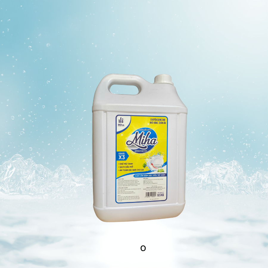 Nước Rửa Chén 9,5Kg, Chuyên Dụng cho nhà hàng,quán ăn, đậm đặc X3, sạch dầu mỡ, không hại da tay.