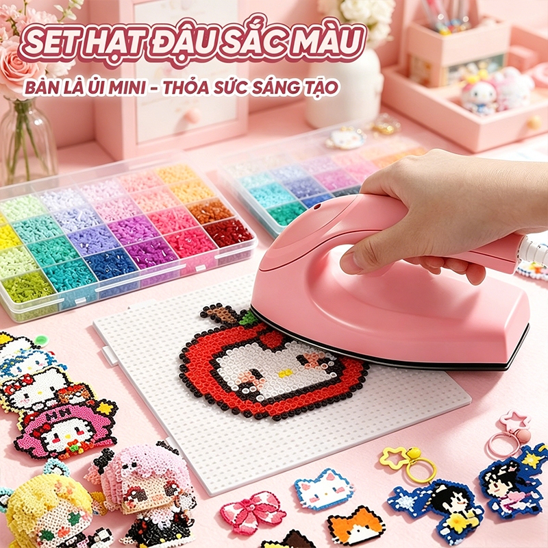 Hàng có sẵn Bộ đậu ghép mini MARD 2.6mm 14000 hạt perler beads phụ kiện đầy đủ đồ chơi trẻ em DIY