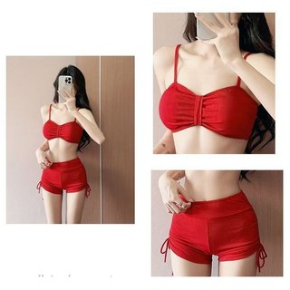 Set Bikini Nữ 3 MảNh MùA Hè ÁO ChoàNg ChốNg UV ÔM DáNg Sexy QuyếN Rũ đồ đI BiểN