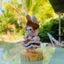 Móc khoá len handmade- Bé Thỏ tiểu thư