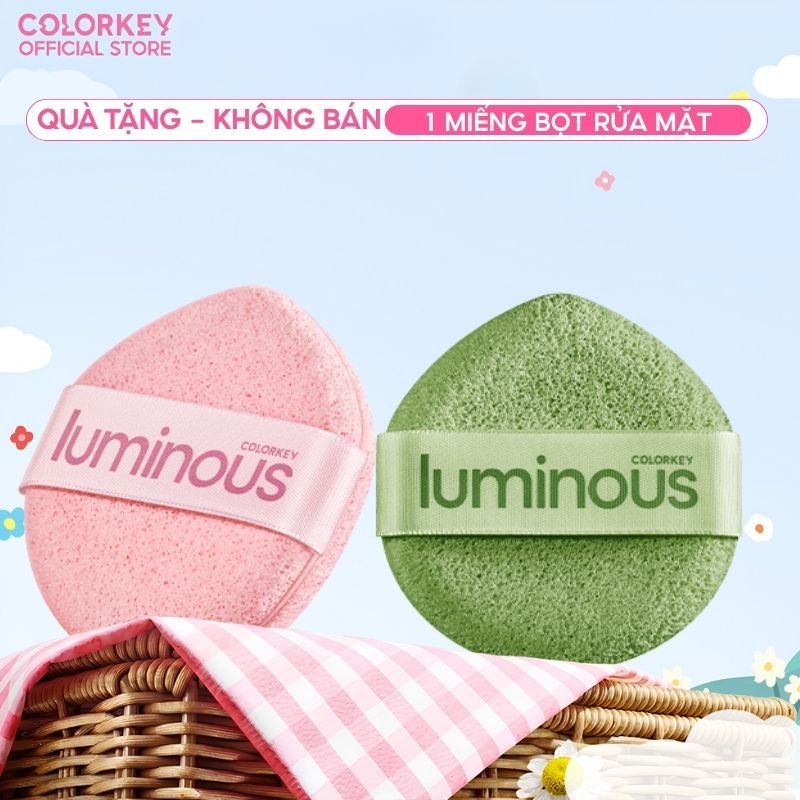 Mút Rửa Mặt COLORKEY LUMINOUS Hỗ Trợ Làm Sạch Da