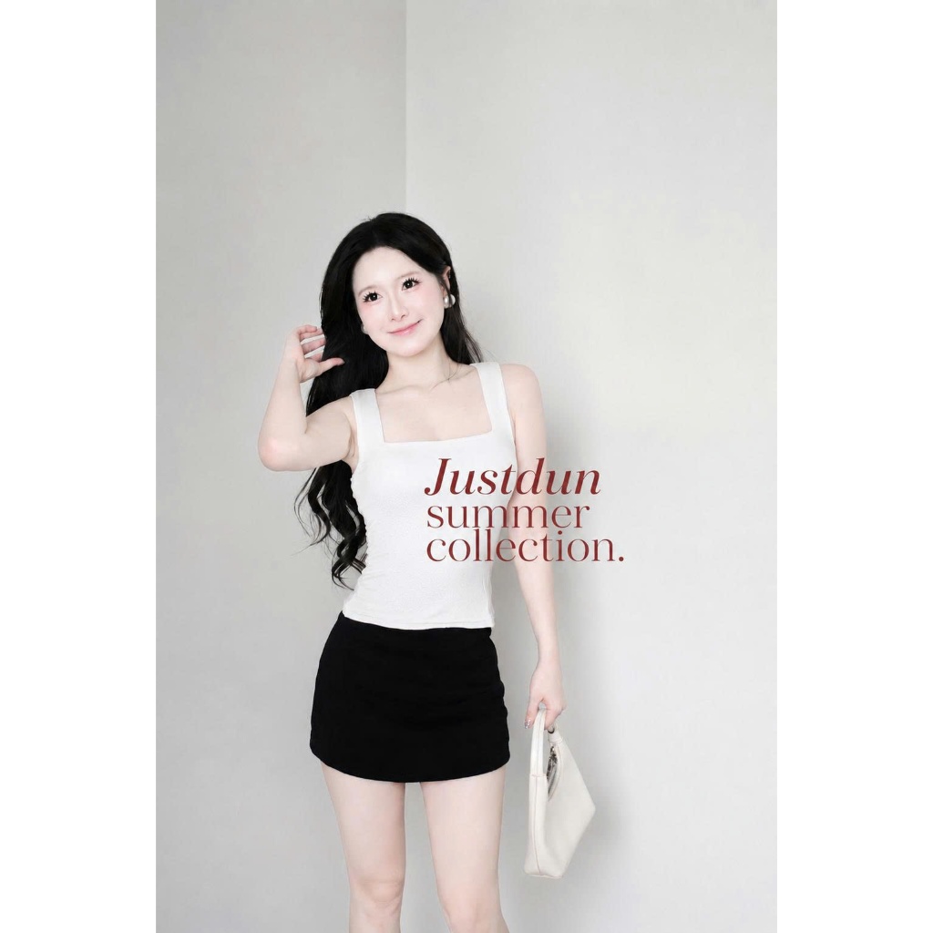 [ÁO 2 LỚP] Áo Thun Ba Lỗ Nữ Sát Nách Cổ Vuông Dáng Ôm Chất Thun Cotton Mềm Mịn, Năng Động JUSTDUN G5