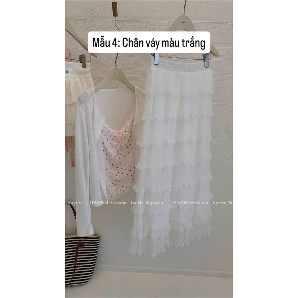 TRIANGLE - Thanh lý sản phẩm mẫu (KHÔNG HOÀN HÀNG) CHÂN VÁY xuân hè free size, sản phẩm dùng chụp mẫu