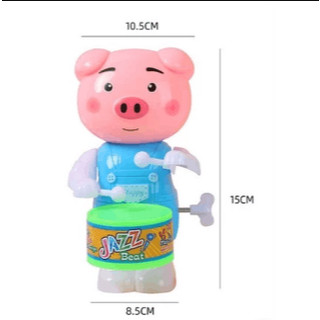 Đồ Chơi Vặn Cót Đánh Trống Lắc Lư Cho Bé Siêu Vui Nhộn - Mèo Kitty, Doraemon, Người Nhện,...