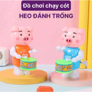 Đồ Chơi Vặn Cót Đánh Trống Lắc Lư Cho Bé Siêu Vui Nhộn - Mèo Kitty, Doraemon, Người Nhện,...