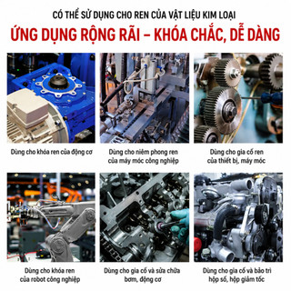 Keo Khóa Ren GUNASEN G-222 5042 5050 5071 5077 Keo Chống Tự Tháo Bulong Ốc Vít Chịu Nhiệt Cao, Chịu Dầu Tốt, Độ Bền Cao