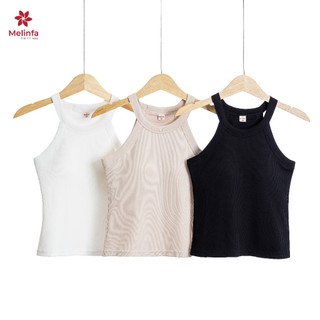 [ PREMIUM COTTON ] Áo cổ yếm có đệm mút 3D, Áo bratop nữ  MELINFA VAA0548