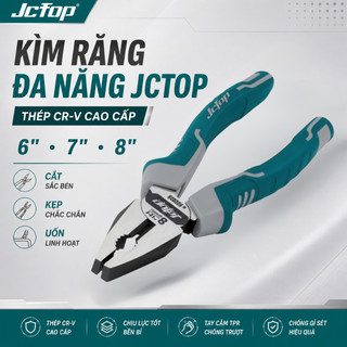 Kìm Răng Đa Năng JcTop Thép CR-V – Tay Cầm TPR Cách Điện Nhẹ