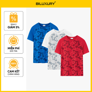 [T7_SALE 20%_HT] Áo Thun Thể Thao Nam 1APKT615 Biluxury Form Slimfit Họa Tiết Hình Học Cao Cấp Thoáng Mát Co Giãn