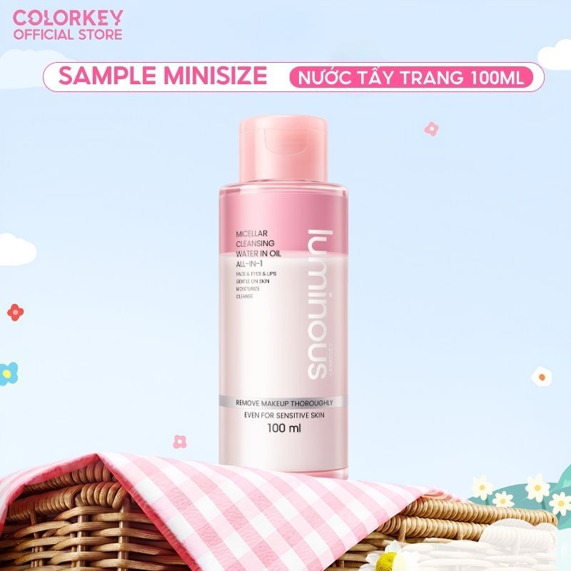 Nước Tẩy Trang Có Dầu COLORKEY Dễ Dàng Tẩy Trang Mọi Lớp Makeup, Không Gây Cay Mắt 100ml