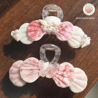 Kẹp vỏ sò càng cua hai mặt handmade - Phụ kiện chụp hình đi biển
