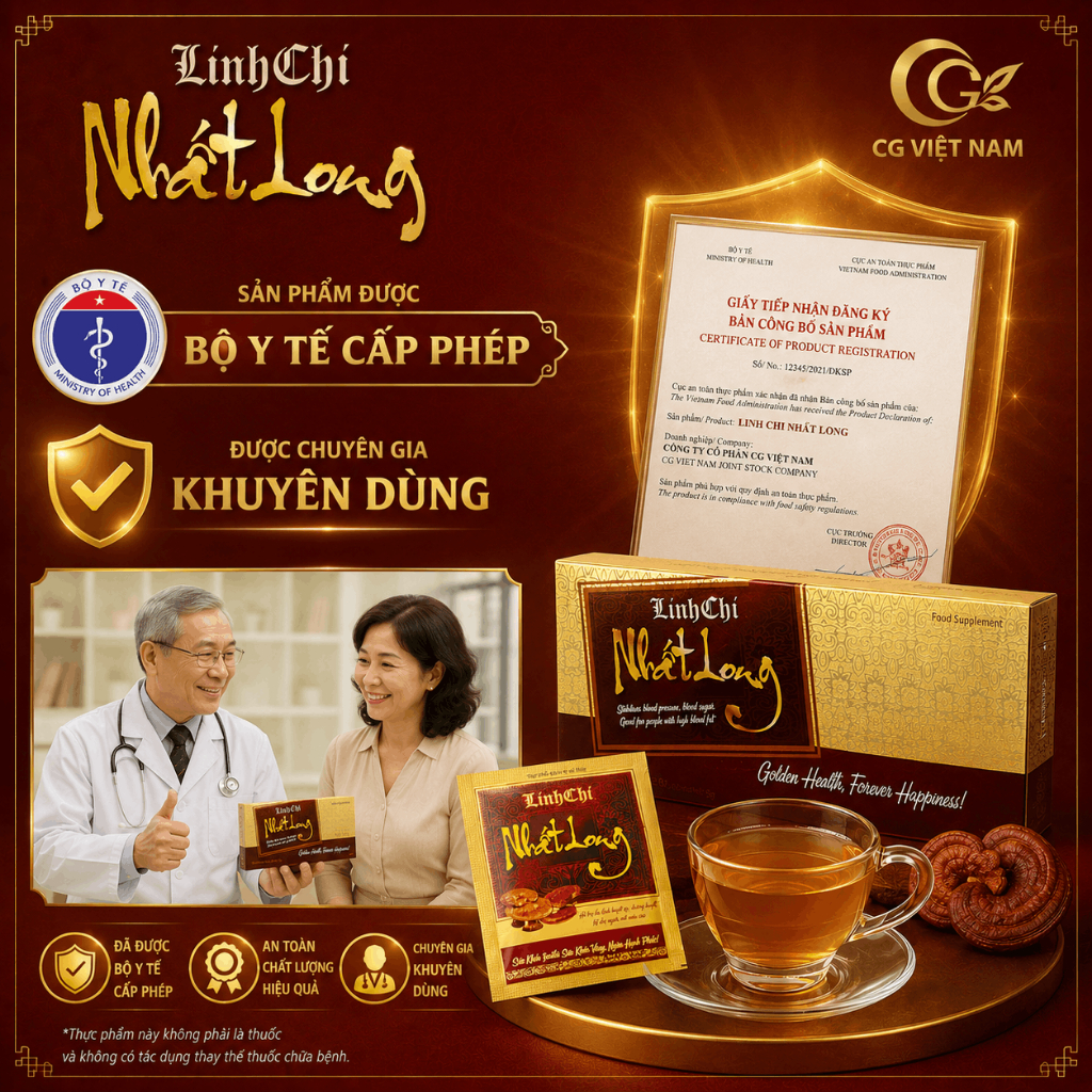 Trà Thảo Dược Linh Chi Nhất Long - Ổn Định Huyết Áp,Giảm Tiểu Đường,Mỡ Máu,Hạ Men Gan, Giúp Ngủ Ngon